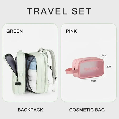 Extendible Travel Backpack With USB - A Fabventure