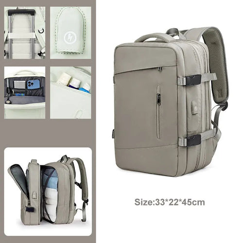 Extendible Travel Backpack With USB - A Fabventure