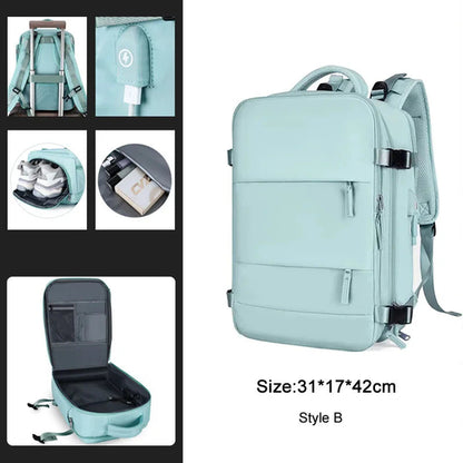 Extendible Travel Backpack With USB - A Fabventure