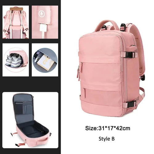 Extendible Travel Backpack With USB - A Fabventure