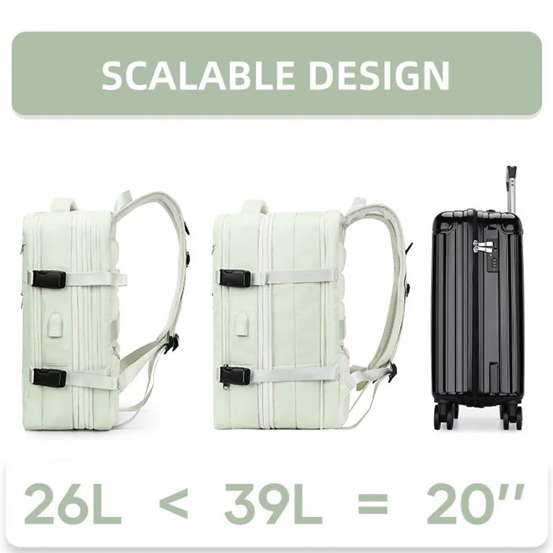 Extendible Travel Backpack With USB - A Fabventure