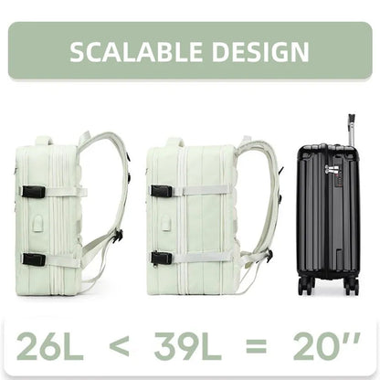 Extendible Travel Backpack With USB - A Fabventure