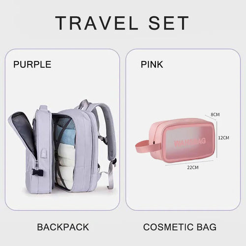 Extendible Travel Backpack With USB - A Fabventure