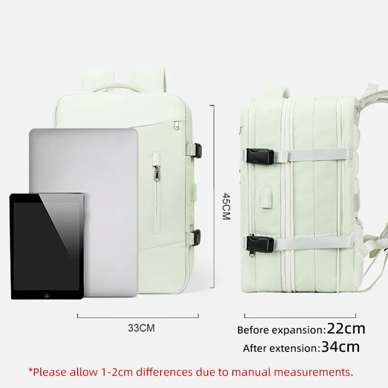 Extendible Travel Backpack With USB - A Fabventure
