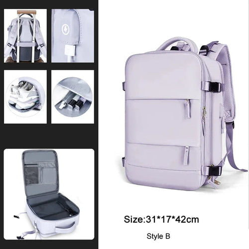 Extendible Travel Backpack With USB - A Fabventure