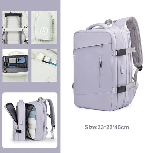 Extendible Travel Backpack With USB - A Fabventure
