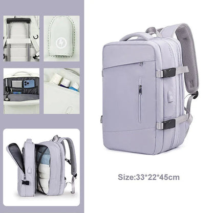 Extendible Travel Backpack With USB - A Fabventure