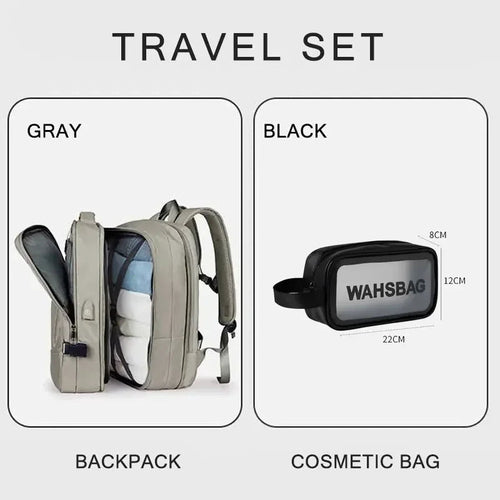 Extendible Travel Backpack With USB - A Fabventure