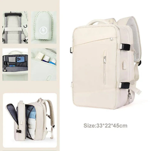 Extendible Travel Backpack With USB - A Fabventure