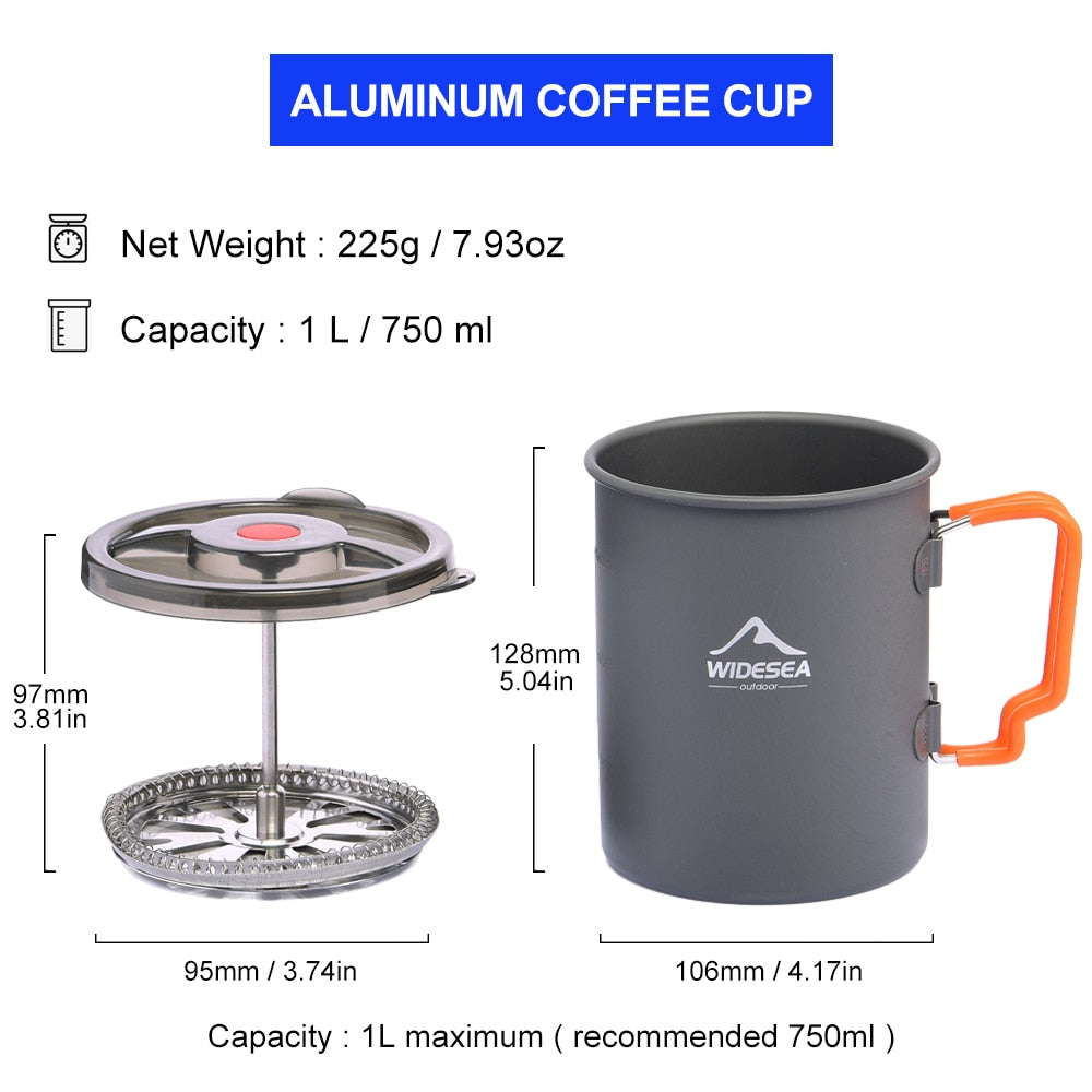 Camping Coffee Pot with French Press - A Fabventure