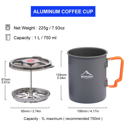 Camping Coffee Pot with French Press - A Fabventure