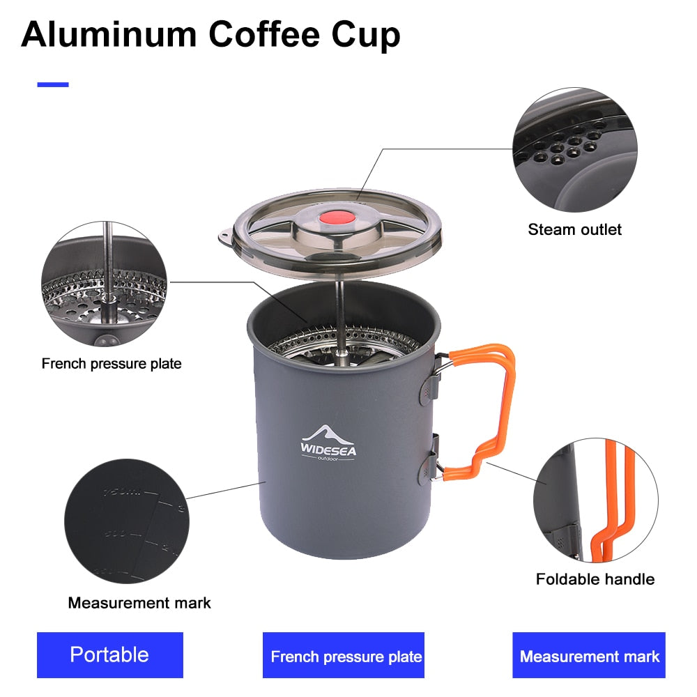 Camping Coffee Pot with French Press - A Fabventure